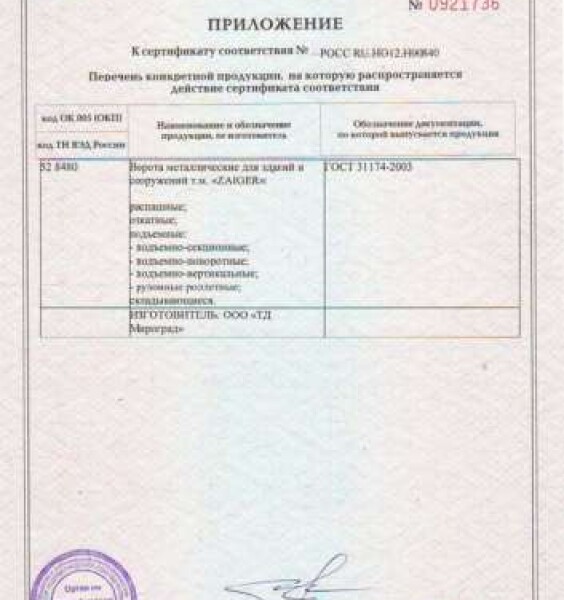Сертификат Цайгер